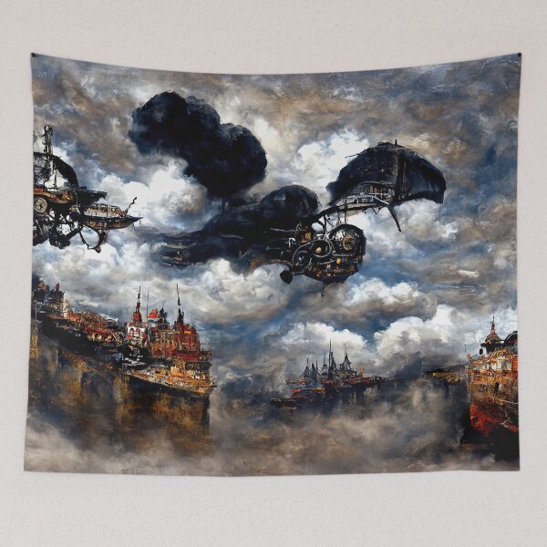 Item preview, Steampunk Flying Fortress designed and sold by AM FineArtPrints.