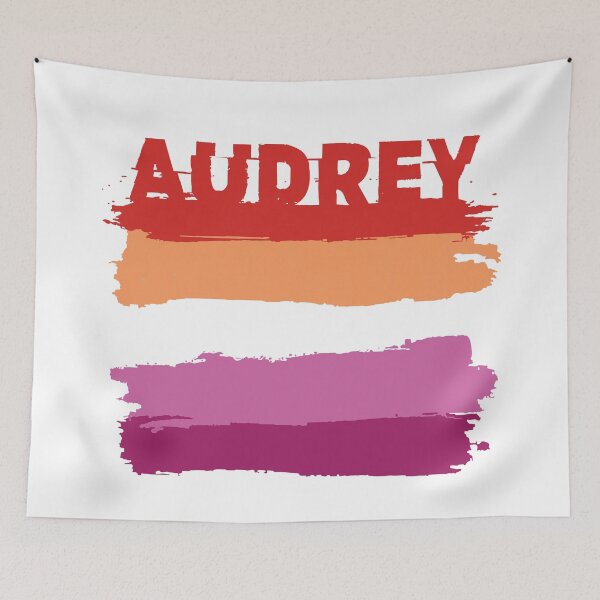 Item preview, Audrey lesbian name Rainbow LGBT pride designed and sold by LoveIsColorful.