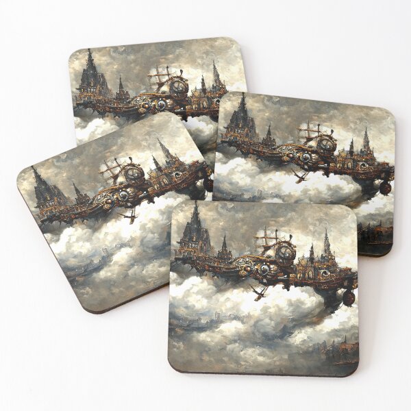 Item preview, Steampunk Flying Fortress designed and sold by AM FineArtPrints.