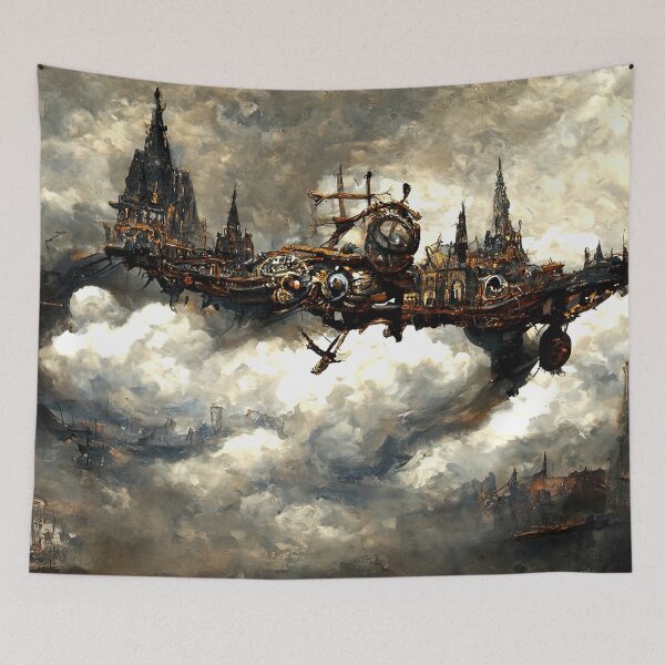Item preview, Steampunk Flying Fortress designed and sold by AM FineArtPrints.
