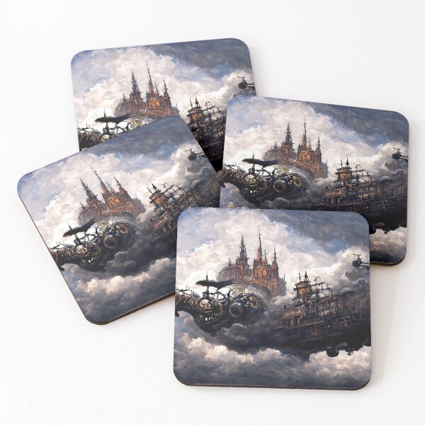 Item preview, Steampunk Flying Fortress designed and sold by AM FineArtPrints.