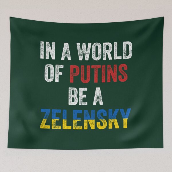 Item preview, I Stand With Ukraine In A World Of Putins Be A Zelensky     designed and sold by RayAndAnnShop.