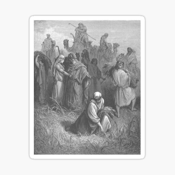 Ruth And Boaz 1866 Gustave Doré Sticker By Psychesansamour