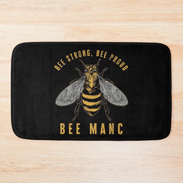 Item preview, "Bee Strong, Bee Proud, Bee Manc", Mancunian, Manchester pride, Worker Bee Design designed and sold by Proverbial Wisdom Design.