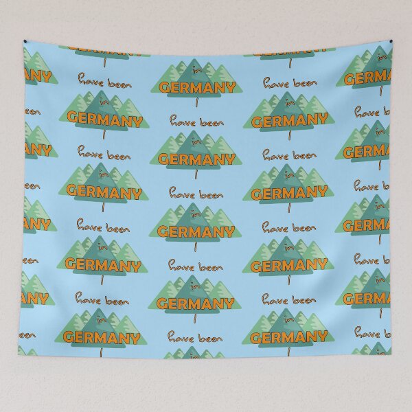 Item preview, I have been in Germany , drawing of a mountanis and yellow text designed and sold by Martapp.