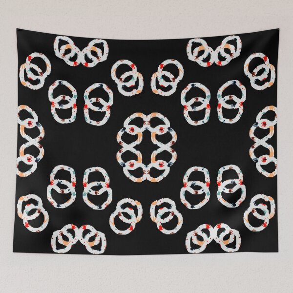 Item preview, Black And White Ring Pattern designed and sold by ZubiyaArt.