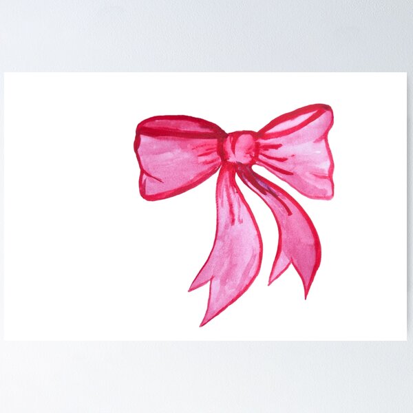 Poster pink ribbon and bow background 