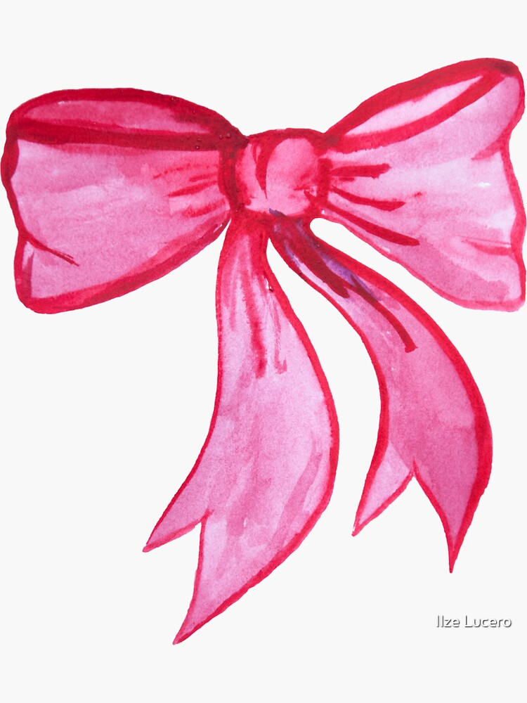 Red Pink Bow ribbon watercolor 11967184 PNG