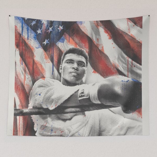 Item preview, Ali Pop Culture Urban Art USA Flag Dripping Paint designed and sold by WE-ARE-BANKSY.