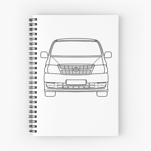 Item preview, Toyota Hiace Van Front View black lines designed and sold by EdimDesign.