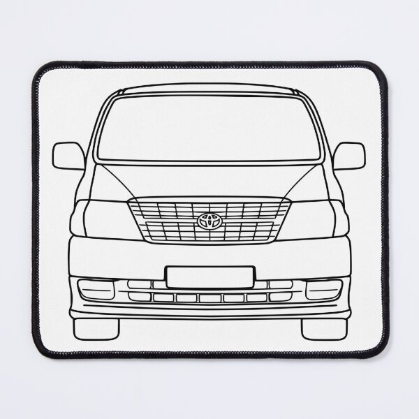 Item preview, Toyota Hiace Van Front View black lines designed and sold by EdimDesign.