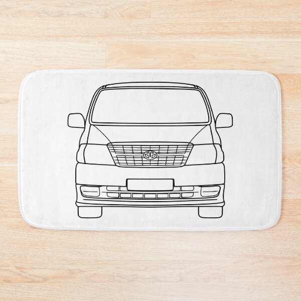 Item preview, Toyota Hiace Van Front View black lines designed and sold by EdimDesign.