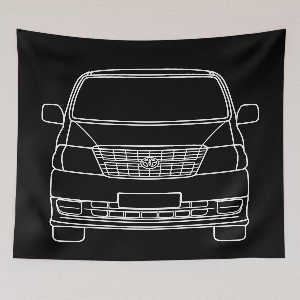Item preview, Toyota Hiace Van Front View white lines designed and sold by EdimDesign.