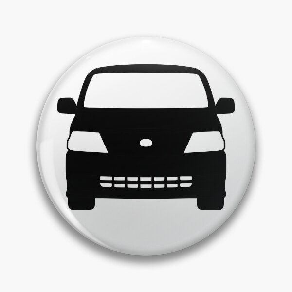 Item preview, Toyota Hiace Van Front View black silhouette designed and sold by EdimDesign.