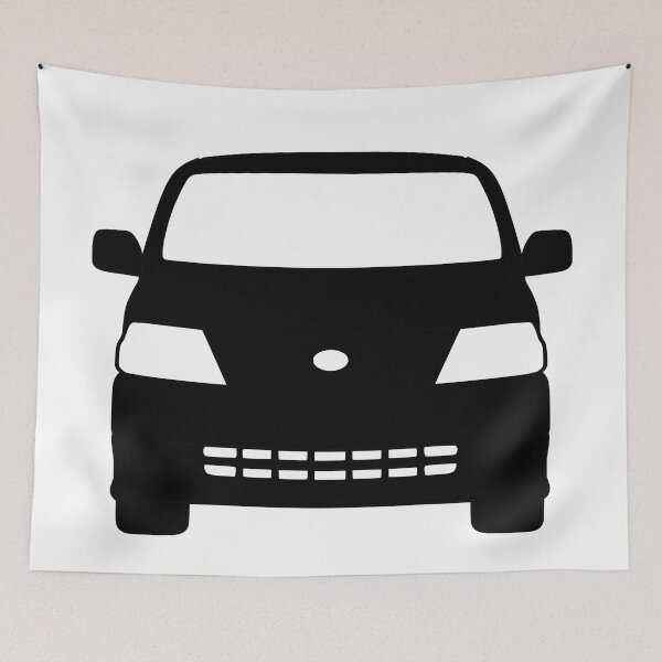 Item preview, Toyota Hiace Van Front View black silhouette designed and sold by EdimDesign.