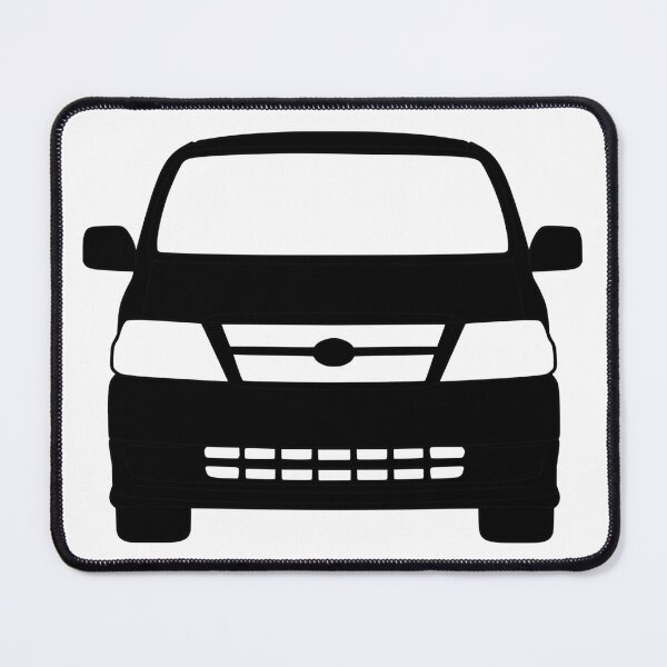 Item preview, Toyota Hiace Van Front View black silhouette designed and sold by EdimDesign.
