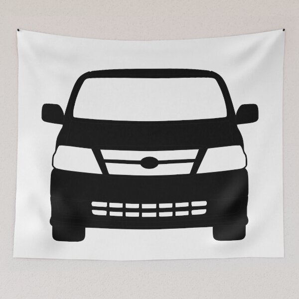 Item preview, Toyota Hiace Van Front View black silhouette designed and sold by EdimDesign.