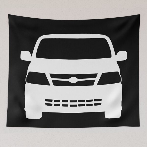 Item preview, Toyota Hiace Van Front View white silhouette designed and sold by EdimDesign.