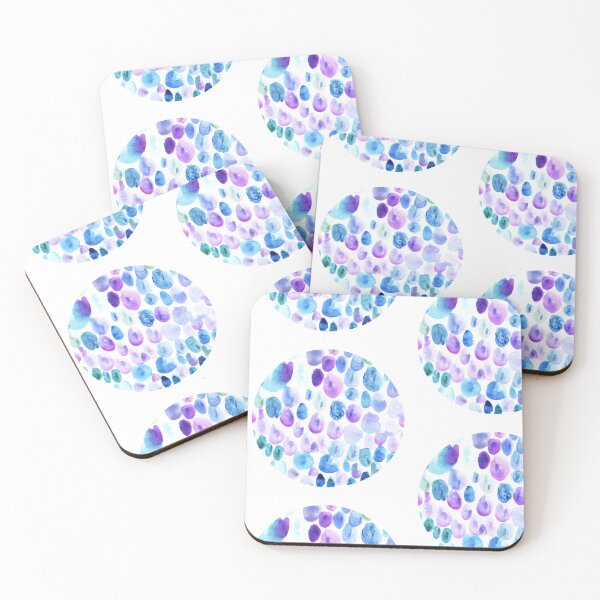 Item preview, Blue watercolor circles designed and sold by lausn.
