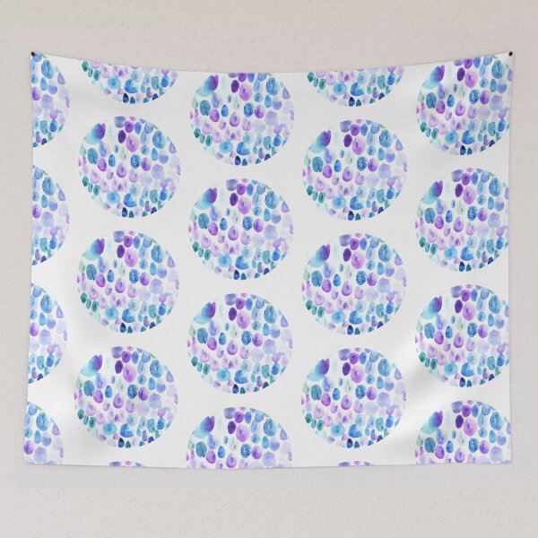 Item preview, Blue watercolor circles designed and sold by lausn.