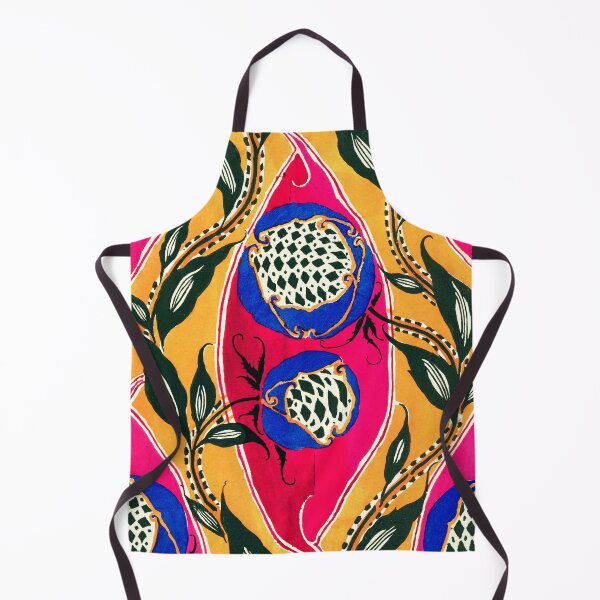 Item preview, Flower pochoir pattern in Art Nouveau oriental style designed and sold by ZekkA369.