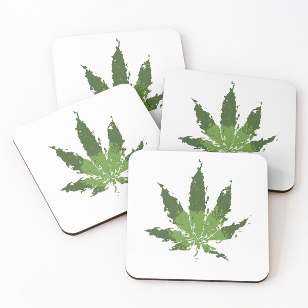 Item preview, Distorted Weed leaf- Green- designed and sold by TobuHeart.