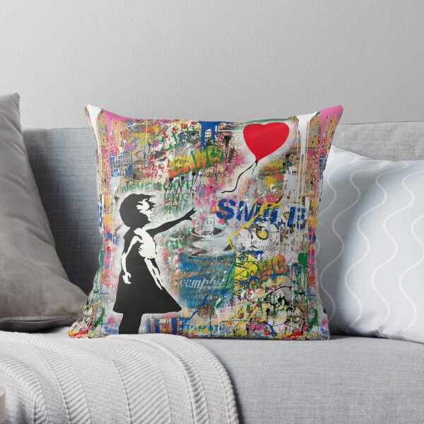 Modern art throw store pillows