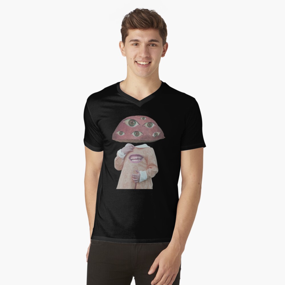 Custom Weirdcore Aesthetic Mushroom Eyes Strangecore Traumacore T Shirt  Ladies Fitted T-shirt By Cm-arts - Artistshot