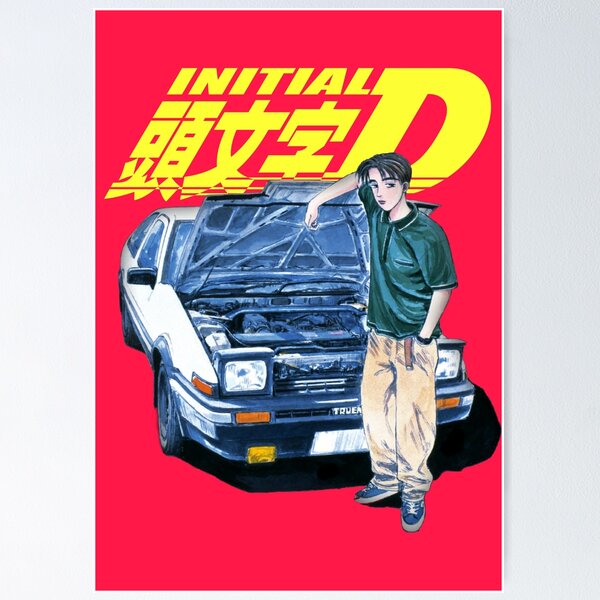 Initial D Fujiwara AE86 Aesthetic Poster for Sale by GeeknGo