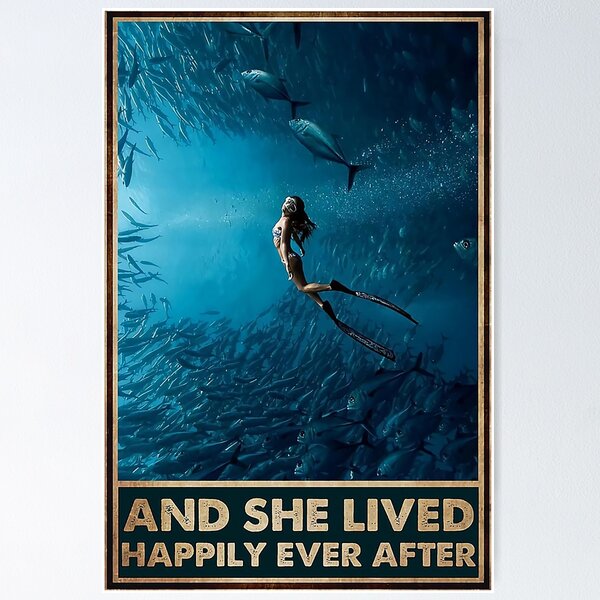 Item preview, Scuba Diving And She Lived Happily Ever After designed and sold by ArticlesEyes89.