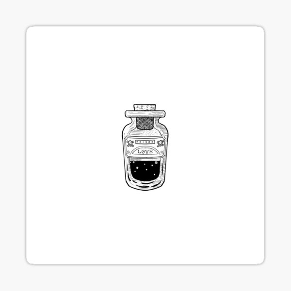Love Potion Line Art Sticker
