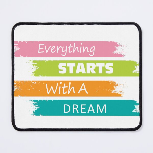 Item preview, Everything Starts With A Dream Colorful Stylish Inspirational Typography designed and sold by risingrocket.