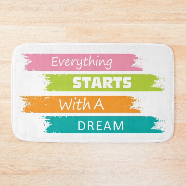 Item preview, Everything Starts With A Dream Colorful Stylish Inspirational Typography designed and sold by risingrocket.
