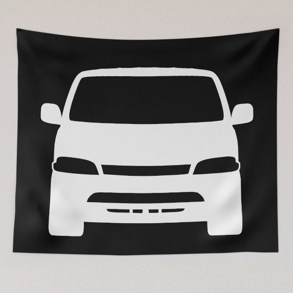 Item preview, Toyota Hiace Van Front View white silhouette designed and sold by EdimDesign.