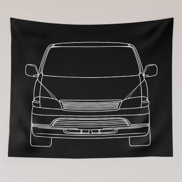 Item preview, Toyota Hiace Van Front View white lines designed and sold by EdimDesign.