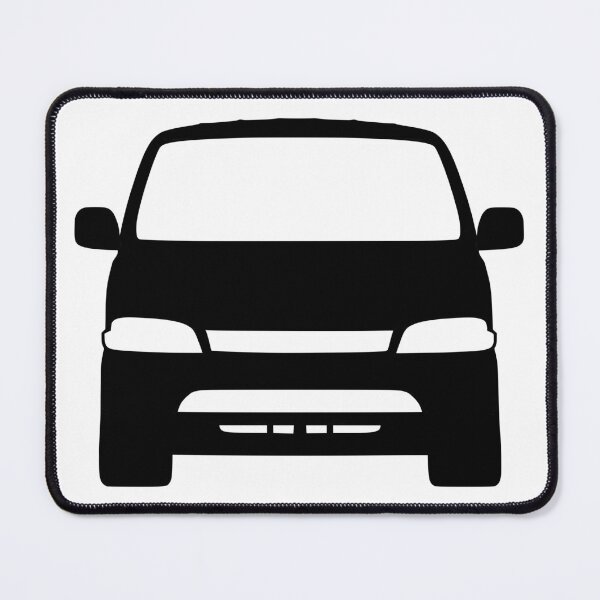 Item preview, Toyota Hiace Van Front View black silhouette designed and sold by EdimDesign.
