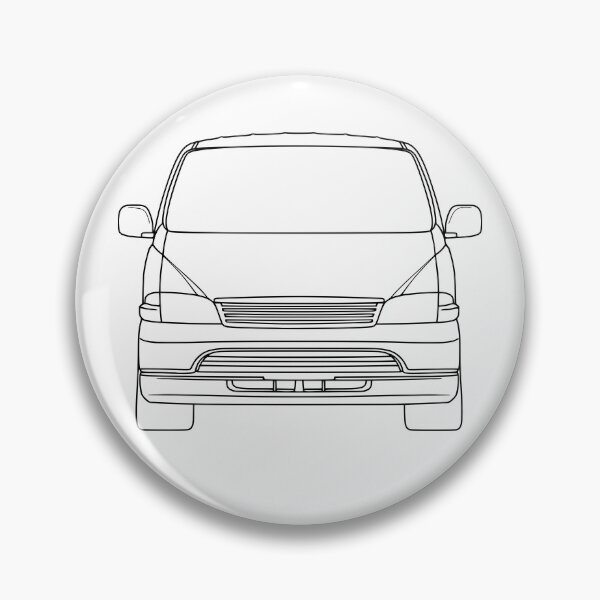 Item preview, Toyota Hiace Van Front View black lines designed and sold by EdimDesign.