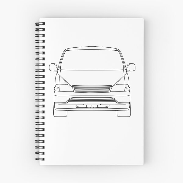 Item preview, Toyota Hiace Van Front View black lines designed and sold by EdimDesign.