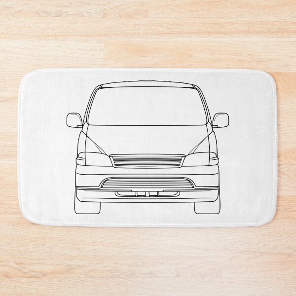 Item preview, Toyota Hiace Van Front View black lines designed and sold by EdimDesign.