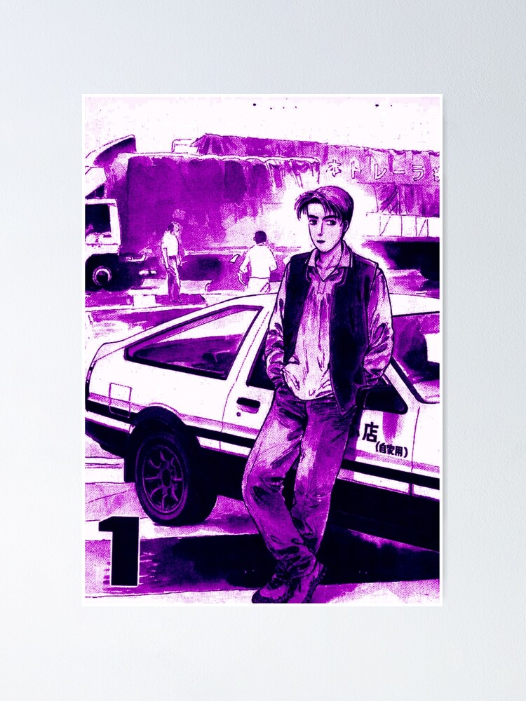 Initial D Purple Manga AE86 Poster for Sale by GeeknGo