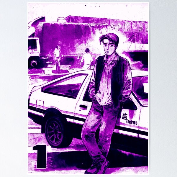 Initial D Anime Takumi Fujiwara Car Poster – Apparel By Enemy