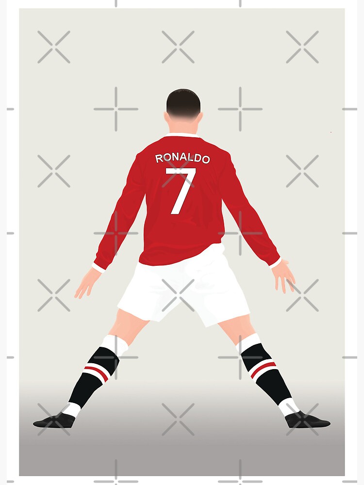 Cristiano Ronaldo Jersey Art Digital Print Red Frame 