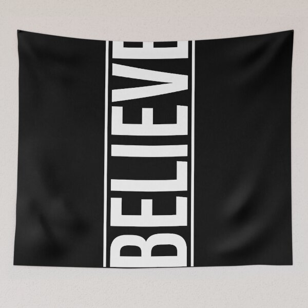 Item preview, believe white text design designed and sold by Xippy Art.