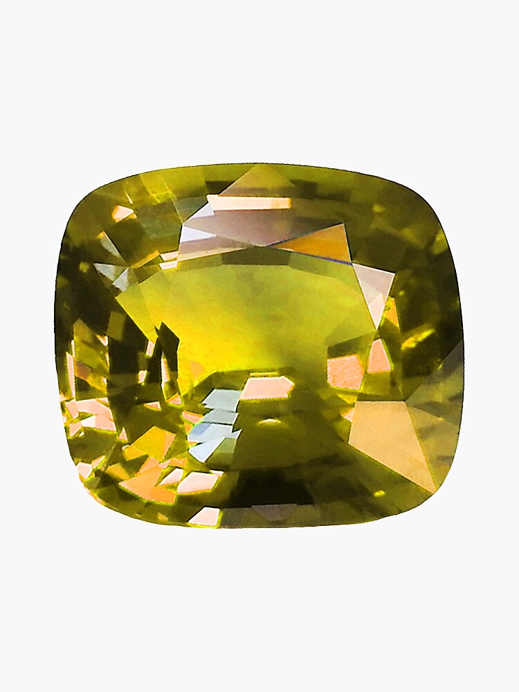 "Yellow Gemstone" Sticker by DigitalGemArt Redbubble