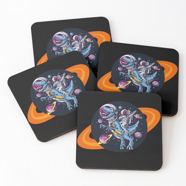 Item preview, Funny astronaut riding a dinosaur in space designed and sold by SamXDesigns.
