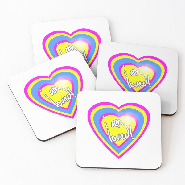 Item preview, Pansexual Heart "I am loved!" LGBTQ designed and sold by elisagavi.