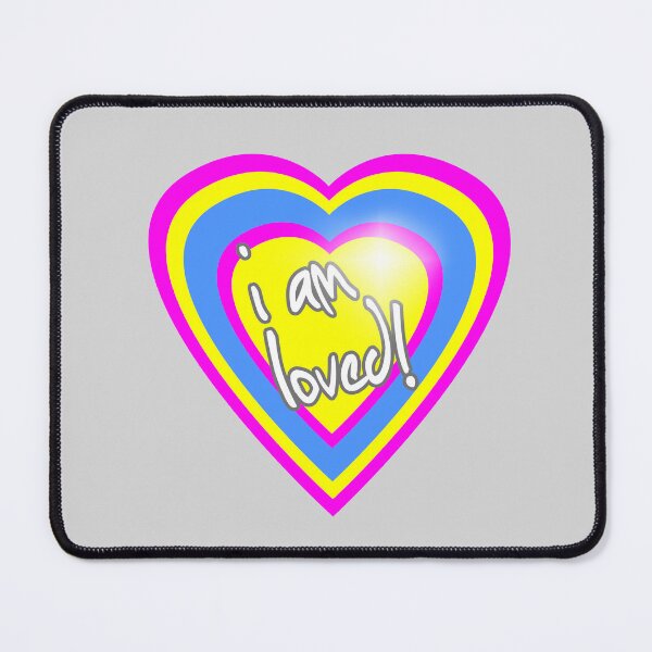 Item preview, Pansexual Heart "I am loved!" LGBTQ designed and sold by elisagavi.