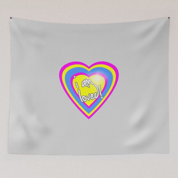 Item preview, Pansexual Heart "I am loved!" LGBTQ designed and sold by elisagavi.