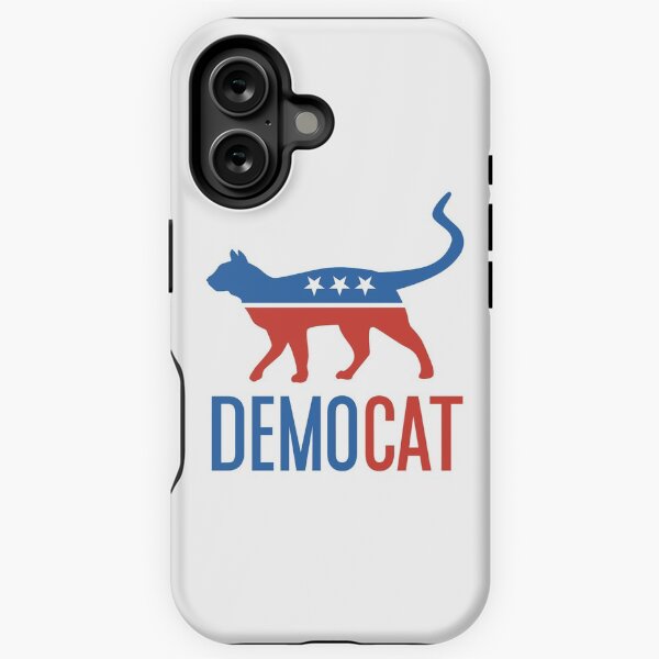Vista previa del artículo con la obra «Democat: gato demócrata», diseñado y vendido por EmpireCo.