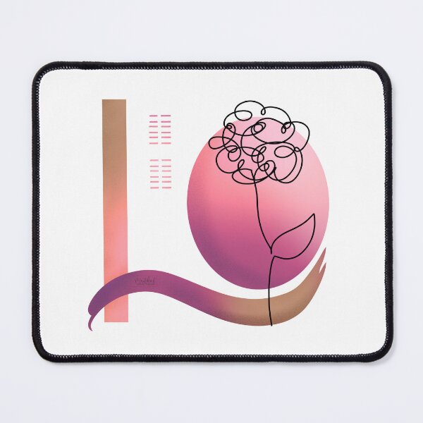 Item preview, Pink flower line art designed and sold by MoTekent.